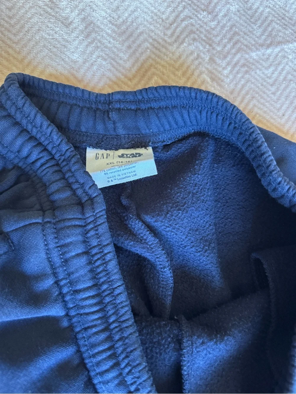 GAP Navy Kids Sweatpants - Comfortable Fleece Lined Bottoms - size XXL
